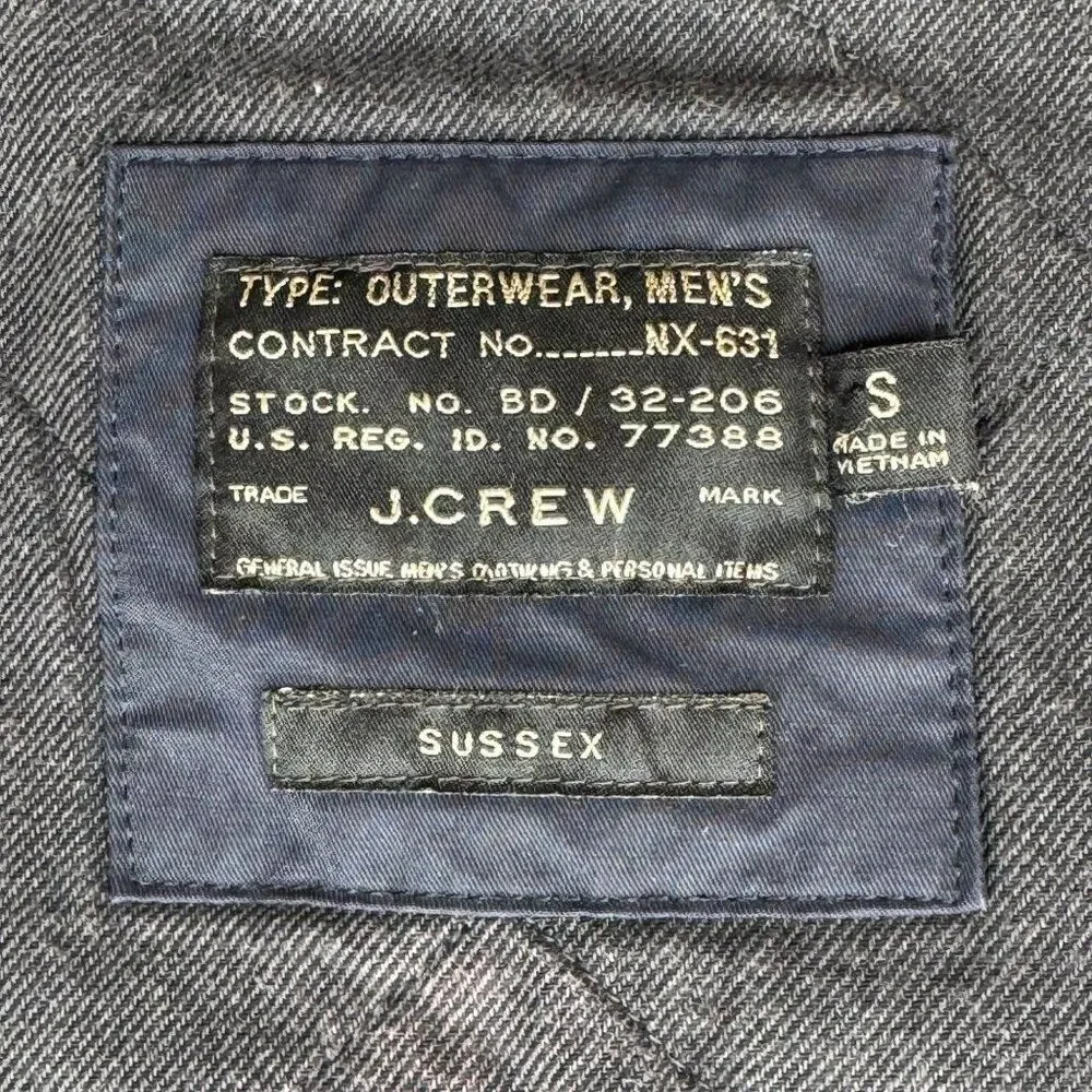 J. Crew Men's Sussex Quilted Vest Navy Blue Size S